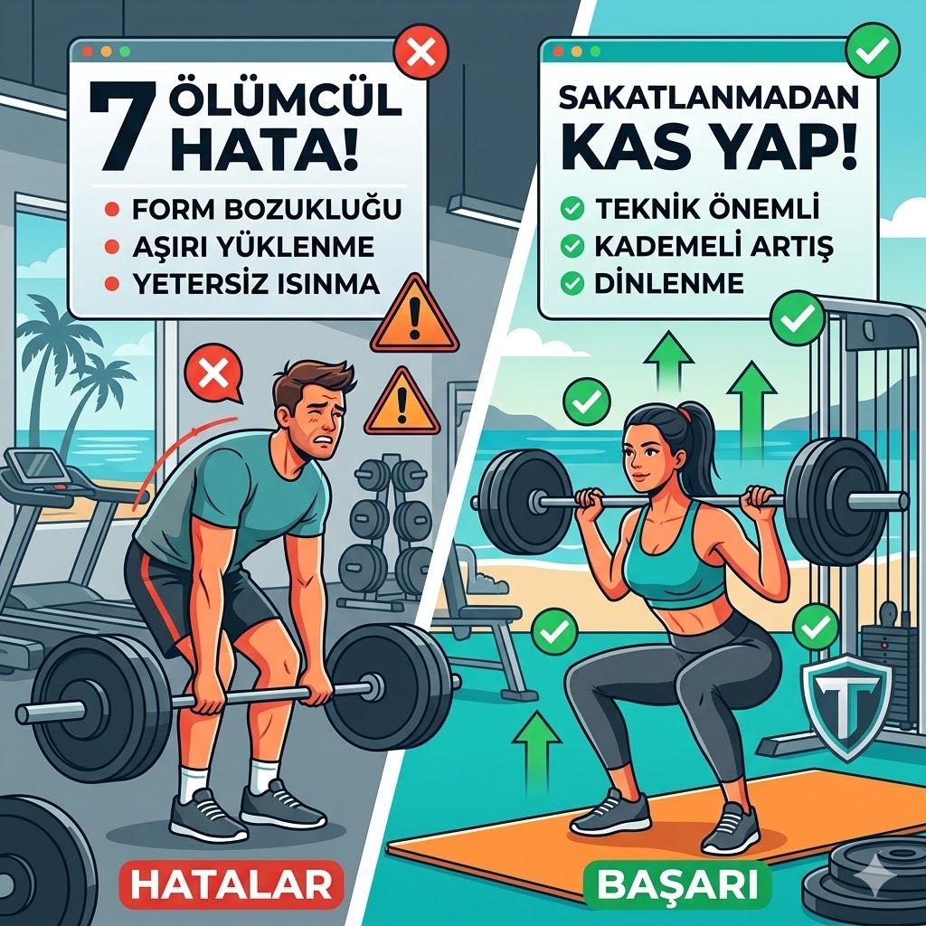 Mezitli Spor Salonlarında Yapılan 7 Ölümcül Hata: Sakatlanmadan Kas Yapma Rehberi!