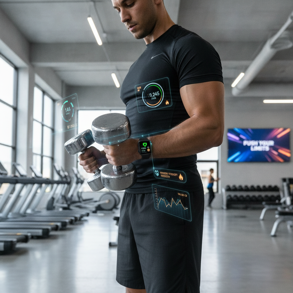 2026 fitness trendleri giyilebilir teknoloji ile spor salonu antrenmanı