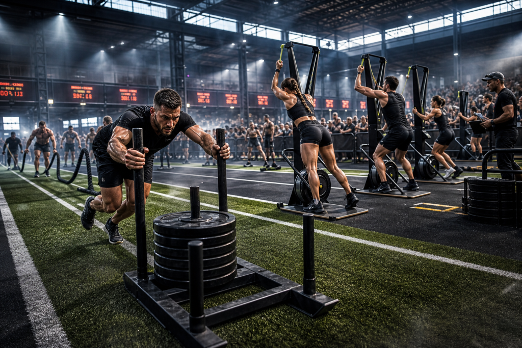 HYROX nedir fitness yarisi ic mekan fonksiyonel antrenman